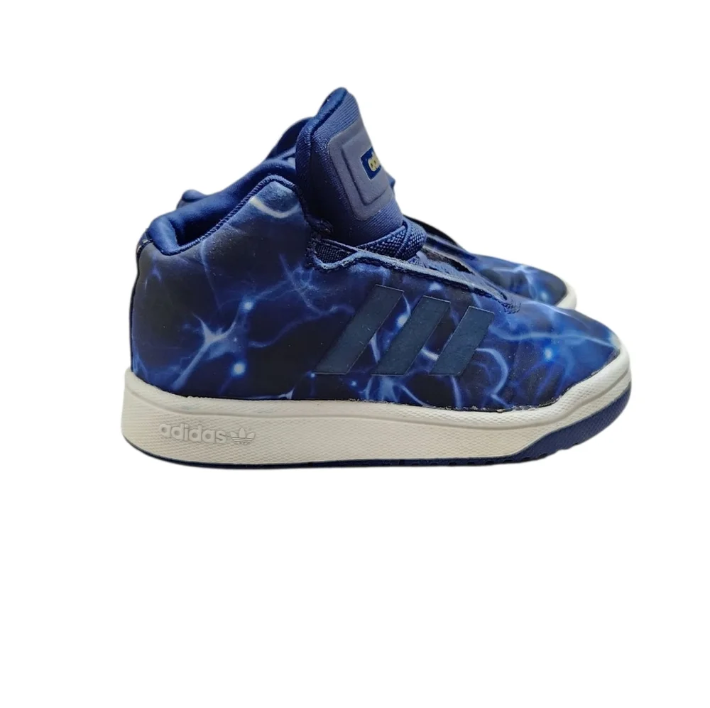 Adidas‎ Veritas Mid Top Toddler Shoes Blue Nebula Fit Foam Sneakers Kids Shoes